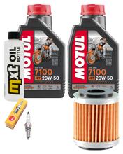 Pacchetto di ispezione 2L 20W-50 + filtro olio + 1x candela per Yamaha VP X-City YP X-Max 125 ccm Anno 2008 - 2010
