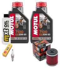 Pacchetto di ispezione 2L 20W-50 + filtro olio + 1x candela per Yamaha VP X-City YP X-Max 125 ccm Anno 2008 - 2010