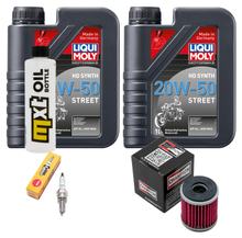 Inspektionspaket 2L 20W-50 + Ölfilter + 1x Zündkerze für Yamaha VP X-City YP X-Max 125 ccm Bj. 2008 - 2010