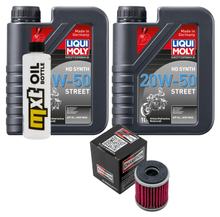 Inspection package 2L 20W-50 + oil filter + 1x spark plug for Yamaha VP X-City YP X-Max 125 ccm Year 2008 - 2010