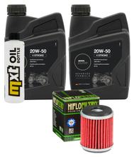 Pacote de Inspeção 2L 20W-50 + Filtro de Óleo + 1x Vela de Ignição para Yamaha VP X-City YP X-Max 125 ccm Ano. 2008 - 2010