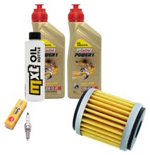 Pacchetto di ispezione 2L 20W-50 + filtro olio + 1x candela per Yamaha VP X-City YP X-Max 125 ccm Anno 2008 - 2010