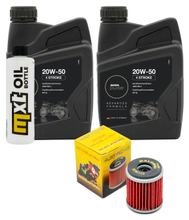 Paquete de inspección 2L 20W-50 + filtro de aceite + 1x bujía para Yamaha VP X-City YP X-Max 125 ccm Año 2008 - 2010