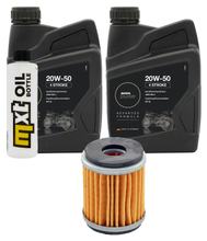 Pacchetto di ispezione 2L 20W-50 + filtro olio + 1x candela per Yamaha VP X-City YP X-Max 125 ccm Anno 2008 - 2010