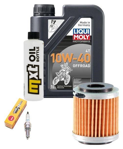 Inspektionspaket 1L 10W-40 + Ölfilter + 1x Zündkerze für Yamaha YP R X-Max 125 ccm Bj. 2014