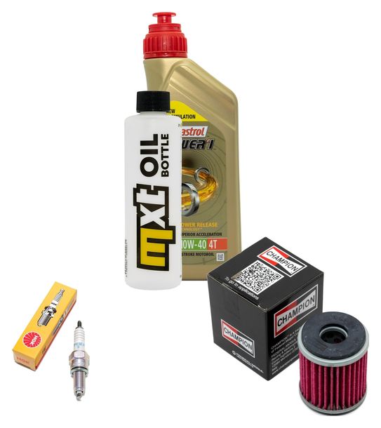 Inspektionspaket 1L 10W-40 + Ölfilter + 1x Zündkerze für Yamaha YP R X-Max 125 ccm Bj. 2014