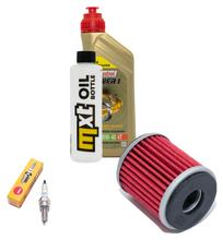 Inspektionspaket 1L 10W-40 + Ölfilter + 1x Zündkerze für Yamaha YP R X-Max 125 ccm Bj. 2014
