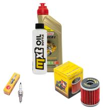 Pacchetto di ispezione 1L 10W-40 + filtro olio + 1x candela per Yamaha YP R X-Max 125 ccm Anno 2014