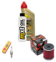 Pacchetto di ispezione 1L 10W-40 + filtro olio + 1x candela per Yamaha YP R X-Max 125 ccm Anno 2014