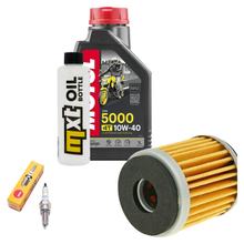 Inspection package 1L 10W-40 + oil filter + 1x spark plug for Yamaha YP R X-Max 125 ccm Year 2014