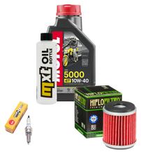 Kit d'inspection 1L 10W-40 + filtre à huile + 1x bougie pour Yamaha YP R X-Max 125 ccm Année 2014