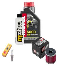 Kit d'inspection 1L 10W-40 + filtre à huile + 1x bougie pour Yamaha YP R X-Max 125 ccm Année 2014