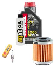 Kit d'inspection 1L 10W-40 + filtre à huile + 1x bougie pour Yamaha YP R X-Max 125 ccm Année 2014
