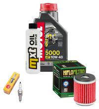 Kit d'inspection 1L 10W-40 + filtre à huile + 1x bougie pour Yamaha YP R X-Max 125 ccm Année 2014