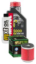 Kit d'inspection 1L 10W-40 + filtre à huile + 1x bougie pour Yamaha YP R X-Max 125 ccm Année 2014