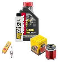 Kit d'inspection 1L 10W-40 + filtre à huile + 1x bougie pour Yamaha YP R X-Max 125 ccm Année 2014
