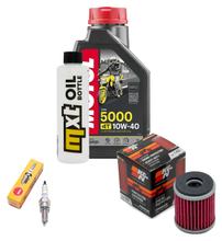 Kit d'inspection 1L 10W-40 + filtre à huile + 1x bougie pour Yamaha YP R X-Max 125 ccm Année 2014