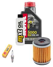Pacchetto di ispezione 1L 10W-40 + filtro olio + 1x candela per Yamaha YP R X-Max 125 ccm Anno 2014