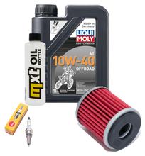 Pacchetto di ispezione 1L 10W-40 + filtro olio + 1x candela per Yamaha YP R X-Max 125 ccm Anno 2014