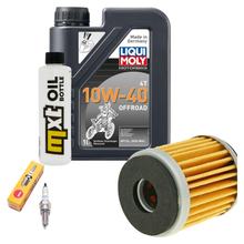 Pacchetto di ispezione 1L 10W-40 + filtro olio + 1x candela per Yamaha YP R X-Max 125 ccm Anno 2014
