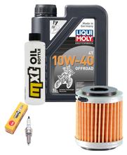 Pacchetto di ispezione 1L 10W-40 + filtro olio + 1x candela per Yamaha YP R X-Max 125 ccm Anno 2014
