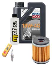 Paquete de inspección 1L 10W-40 + filtro de aceite + 1x bujía para Yamaha YP R X-Max 125 ccm Año 2014