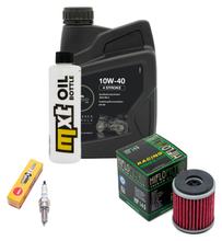 Paquete de inspección 1L 10W-40 + filtro de aceite + 1x bujía para Yamaha YP R X-Max 125 ccm Año 2014
