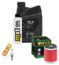 Kit d'inspection 1L 10W-40 + filtre à huile + 1x bougie pour Yamaha YP R X-Max 125 ccm Année 2014
