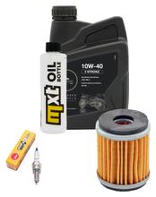 Pacchetto di ispezione 1L 10W-40 + filtro olio + 1x candela per Yamaha YP R X-Max 125 ccm Anno 2014