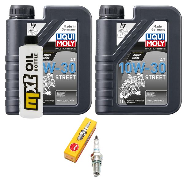 Inspektionspaket 2L 10W-30 + Ölfilter + 1x Zündkerze für Yamaha YP Majesty 250 ccm Bj. 1996 - 1998
