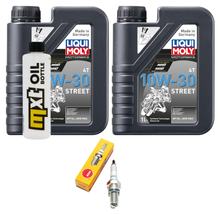 Inspektionspaket 2L 10W-30 + Ölfilter + 1x Zündkerze für Yamaha YP Majesty 250 ccm Bj. 1996 - 1998