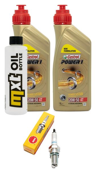 Inspection package 2L 20W-50 + oil filter + 1x spark plug for Yamaha VP Versity YP X-Max Majesty 250 / 300 ccm Year 2000 - 2008