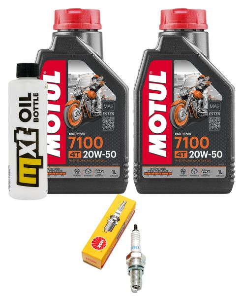 Pacchetto di ispezione 2L 20W-50 + filtro olio + 1x candela per Yamaha VP Versity YP X-Max Majesty 250 / 300 ccm Anno 2000 - 2008