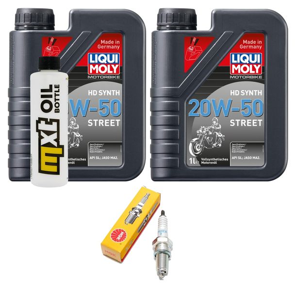 Inspektionspaket 2L 20W-50 + Ölfilter + 1x Zündkerze für Yamaha VP X-City 250 ccm