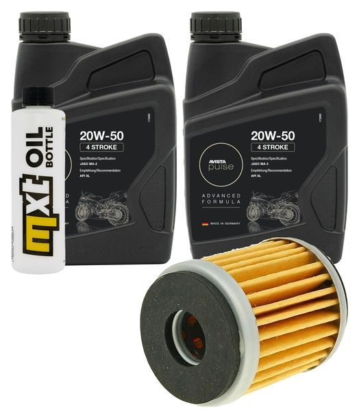 Inspektionspaket 2L 20W-50 + Ölfilter + 1x Zündkerze für Yamaha VP X-City 250 ccm