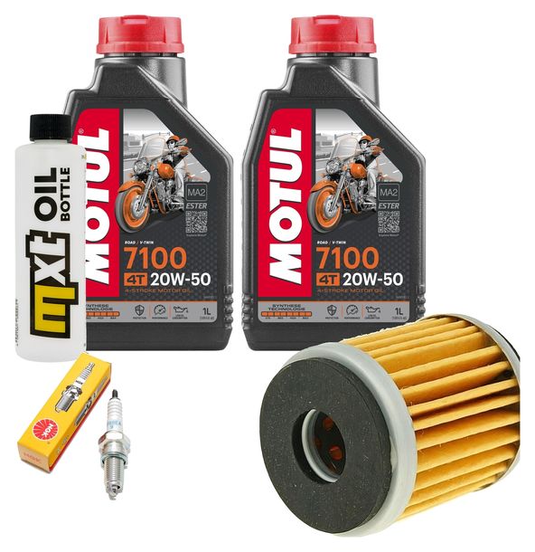 Inspektionspaket 2L 20W-50 + Ölfilter + 1x Zündkerze für Yamaha VP X-City 250 ccm