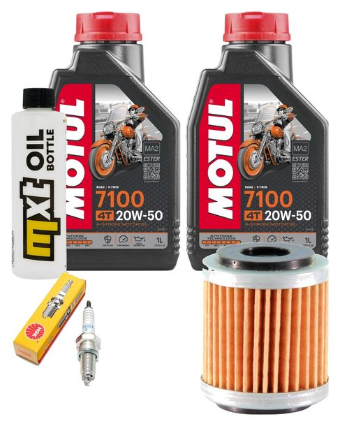 Inspektionspaket 2L 20W-50 + Ölfilter + 1x Zündkerze für Yamaha VP X-City 250 ccm