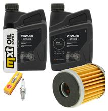 Pacote de Inspeção 2L 20W-50 + Filtro de Óleo + 1x Vela de Ignição para Yamaha VP X-City 250 ccm