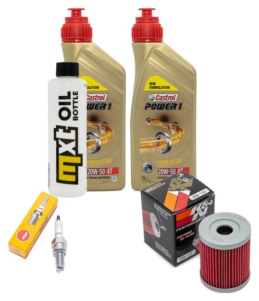 Inspektionspaket 2L 20W-50 + Ölfilter + 1x Zündkerze für Yamaha YP Majesty 400 ccm Bj. 2004 - 2005