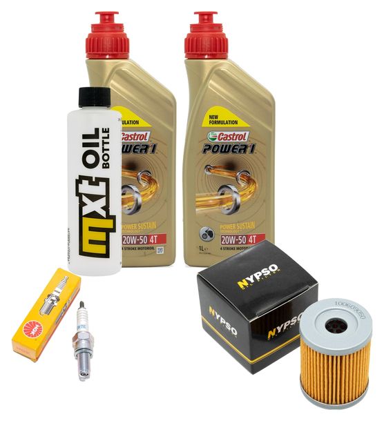 Inspektionspaket 2L 20W-50 + Ölfilter + 1x Zündkerze für Yamaha YP Majesty 400 ccm Bj. 2004 - 2005