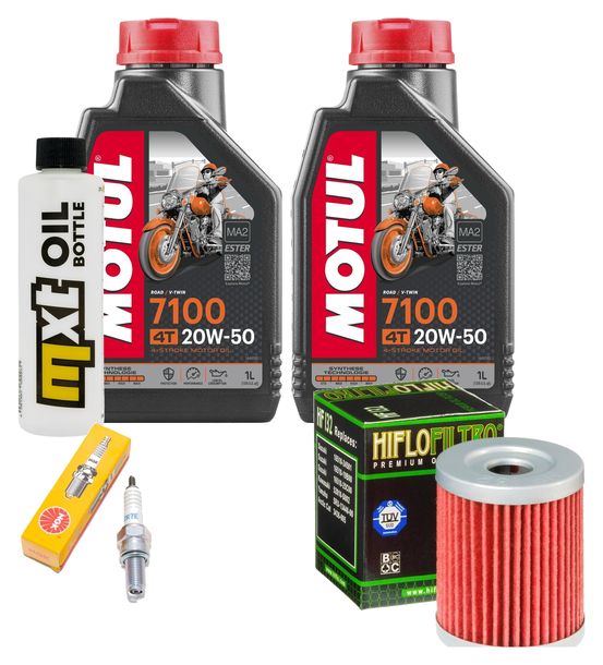 Inspektionspaket 2L 20W-50 + Ölfilter + 1x Zündkerze für Yamaha YP Majesty 400 ccm Bj. 2004 - 2005