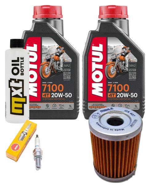 Inspektionspaket 2L 20W-50 + Ölfilter + 1x Zündkerze für Yamaha YP Majesty 400 ccm Bj. 2004 - 2005