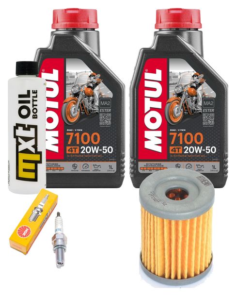 Inspektionspaket 2L 20W-50 + Ölfilter + 1x Zündkerze für Yamaha YP Majesty 400 ccm Bj. 2004 - 2005
