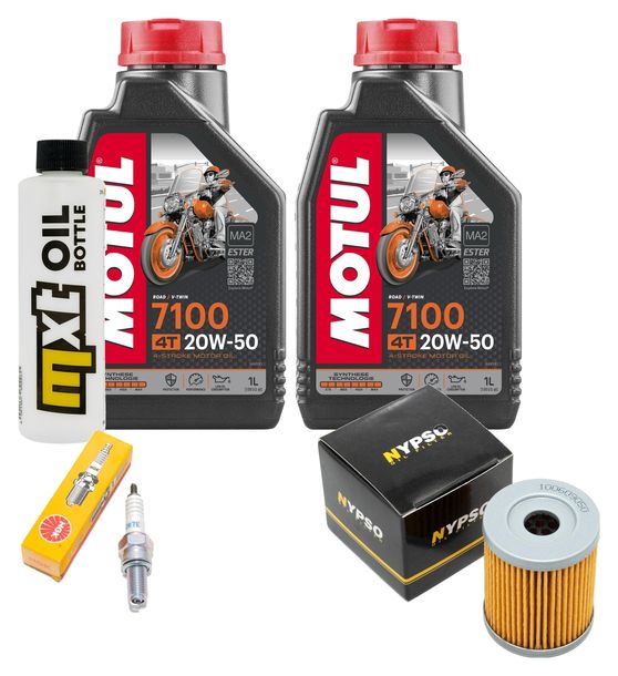 Inspektionspaket 2L 20W-50 + Ölfilter + 1x Zündkerze für Yamaha YP Majesty 400 ccm Bj. 2004 - 2005