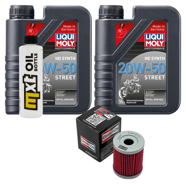 Inspektionspaket 2L 20W-50 + Ölfilter + 1x Zündkerze für Yamaha YP Majesty 400 ccm Bj. 2004 - 2005