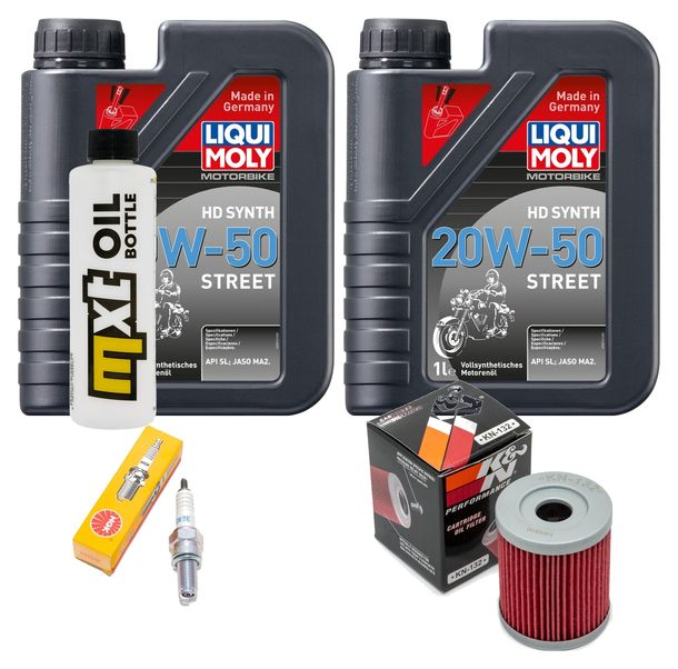 Inspektionspaket 2L 20W-50 + Ölfilter + 1x Zündkerze für Yamaha YP Majesty 400 ccm Bj. 2004 - 2005