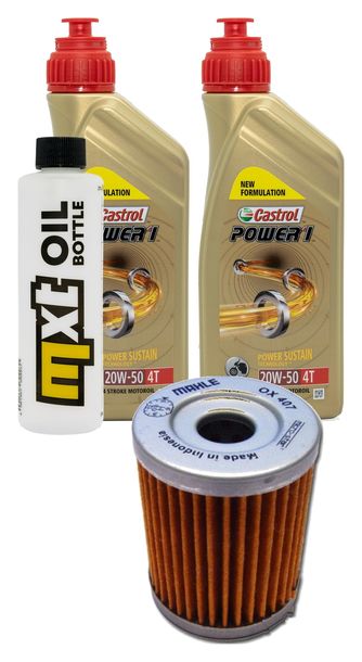 Inspektionspaket 2L 20W-50 + Ölfilter + 1x Zündkerze für Yamaha YP Majesty 400 ccm Bj. 2004 - 2005