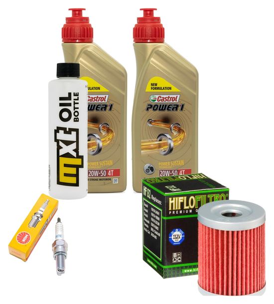 Inspektionspaket 2L 20W-50 + Ölfilter + 1x Zündkerze für Yamaha YP Majesty 400 ccm Bj. 2009