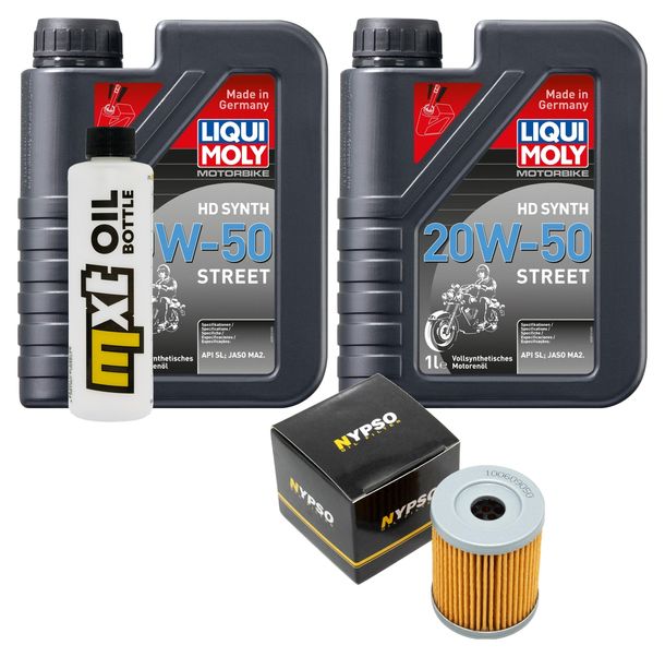 Inspektionspaket 2L 20W-50 + Ölfilter + 1x Zündkerze für Yamaha YP Majesty 400 ccm Bj. 2009