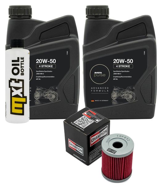 Inspektionspaket 2L 20W-50 + Ölfilter + 1x Zündkerze für Yamaha YP Majesty 400 ccm Bj. 2009